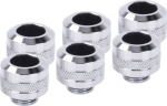 Alphacool Eiszapfen Pro Anschluss 13mm Hardtube Fitting G1/4, 6-Pack - chrome
