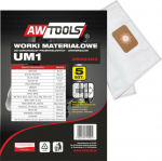 AWTools microfiber vacuum cleaner bag UM1 GAS35/VC3011L/VC3510L/VC3511L 5szt. (AW00403)