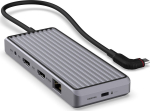 Unisynk 10 Port USB-C Hub 4K 60Hz 100W Grey