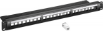Wentronic Goobay Patch Panel - CAT 6 - UTP - RJ-45 X 24 - Schwarz - 1U - 48.3 cm (19")
