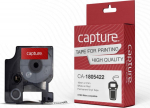 Capture 19mm x 5.5m White on Red, Permanent Vinyl Tape