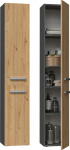 Topeshop NEL II ANT/ART bathroom storage cabinet Graphite, Oak