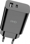 HMD Dual Port Wall Charger 30 W - mains charger, black
