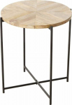 Boltze Coffee table with mango wood top MANDI, &Oslash; 46 cm