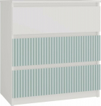 Topeshop Chest of drawers, Malwa, 70x40x75 cm, white, mint