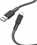 Kabel USB Partner Tele.com USB-A - microUSB Czarny