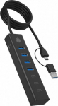 ICY BOX Hub IB-HUB1737-C3 7-Port USB 3.2 Gen 1 Hub, 3x USB Type-C., 4x USB Type-A
