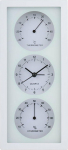 CLOCK ALARM THERMOMETER HYGROMETER 26X5x12CM ARTICASA BIAŁY