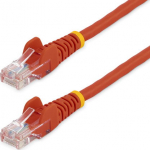 StarTech.com 1M CAT 5E RED SNAGLESS, ETHERNET RJ45 CABLE MALE TO MALE