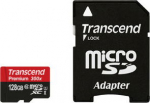 SD microSD Card 128GB Transcend SDXC UHS1 w/adapter