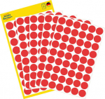 Sticker label AVERY Zweckform Q12mm red 270 pcs (3141)