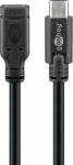 Wentronic goobay USB Type-C forl&aelig;ngerkabel 1m Sort