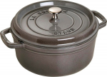 Staub Round Cocotte, 24cm Graphite Grey, Cast Iron