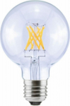 SEGULA LED Globe 80 clear E27 6.5W 2700K dimmbar