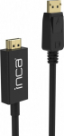 INCA DisplayPort zu HDMI,Cable lan.1.8 m,10.2 Gbit/s (max.)