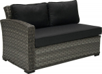 Modular sofa GENEVA 2-seater, left arm, grey