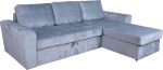 Corner sofa bed INGMAR bluish grey