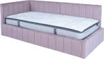 Bed JASPER 90x200cm with mattress HARMONY DUO, mauve rose