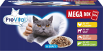 PREVITAL Mega Box Veal, salmon, liver, chicken - wet cat food - 40X100g
