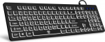 Keyboard Connect IT CONNECT IT Claves FOR HEALTH LargeFont ergonomic keyboards with velvet font, dr&aacute;tov&aacute;, Membrane, CZ + SK, čern&aacute;