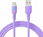 Kabel USB Akyga USB-C - USB-A 1 m Fioletowy (AK-USB-65)