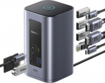 Docking Station 1in12 USB C plug - 2xHDMI RJ45 SD/TF USB3 NU1 Air Spacemate BASEUS