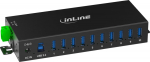 InLine USB 3.2 Gen.1 Industry Hub - 10 Port - aluminum housing - with power supply