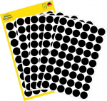 Sticker label AVERY Zweckform Q12mm black 270 pcs (3140)