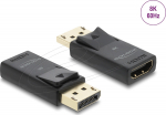Delock Videoadapter - DisplayPort male to HDMI female - Schwarz - aktiv, HDR10-Unterst&uuml;tzung, 1080p-Unterst&uuml;tzung, 4K144Hz (3840 x 2160)