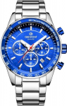 Giewont Men's Chronograph Sapphire Watch / silver/blue