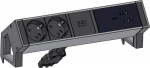 Bachmann DESK2 2xCEE7/3 USB Schwarz Charger C/C 100W GST18 - Steckdosenleiste