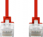 DIGITUS patch cable CAT 6 U-UTP Slim 0.3m Rot
