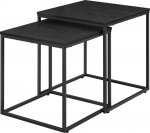 Leobert Square coffee table 2szt - czarny / black legs
