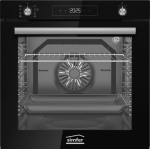 Simfer BI-81608P Pyrolytic Built-in Oven, Multifuncional, Capacity 80 L, Black | Simfer Oven | BI-81608P | 80 L | Multifuncional | Pyrolytic | Mechanical | Convection | Height 59.5 cm | Width 59.6 cm | Black