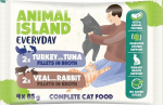 ANIMAL ISLAND Veal / Rabbit & Turkey / Tuna Fillets in broth - wet cat food - 4x85g