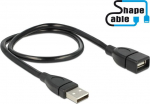 Cable USB Delock USB-A - USB-A 0.5 m Czarny (83499)