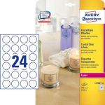 Avery Zweckform Transparent product labels Crystal Clear &Oslash; 40 mm (L7780-25)