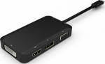 MicroConnect USB-C to DP / HDMI v1.4 /, DVI-D 24+1 / VGA, Black