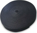 SAVIO Organizer for cables, tape, bur, czarny, 10m, OC-01/B