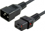MicroConnect Powercord C19 IEC Lock - C20, black 2m, PC1285 Powercord