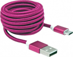 Sbox USB->Micro USB M/M 1.5m USB-10315P Pitaya Pink
