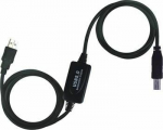 Kabel USB PremiumCord USB-A - 20 m Czarny (ku2rep20ab)