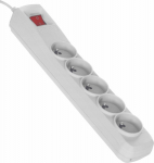 Activejet anti-surge power strip 5 sockets 1.5 m White