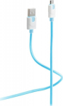 Shiverpeaks USB Micro Ladekabel flexibel, blue 2m