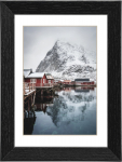 Hama Oslo, Single photo frame, Glas, MDF-plates, Schwarz, Tisch, Wand, 20 x 28 cm, Pensive