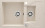 Sink Deante Deante Andante 1.5-chamber with a short drainer - beige