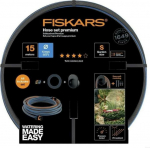 Fiskars FISKARS ZESTAW WĄŻ 1/2'' 15m - Q4 + WALL MOUNT FS1027678