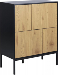 Sideboard SEAFORD 80x40xH103cm, oak/black