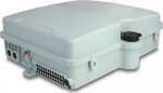 Delock - Fiber Distribution Box - IP65, waterproof, lockable - suitable for Wandmontage - interior, Au&szlig;enbereich - Grau - 24 Ports