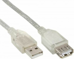 Cable USB InLine USB-A - USB-A 3 m White (34605)